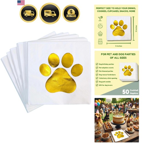 Dog party decorations - dog, paw